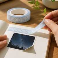 Momo Hot Silver Washi Tape - Colorful Brick Collection for Journaling and Decoration