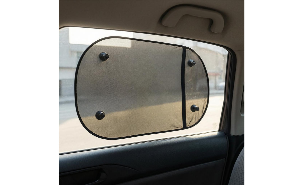 Partial Visibility Mesh Car Sun Shade Transparent Mesh Design Car Side Window Shade Black Border