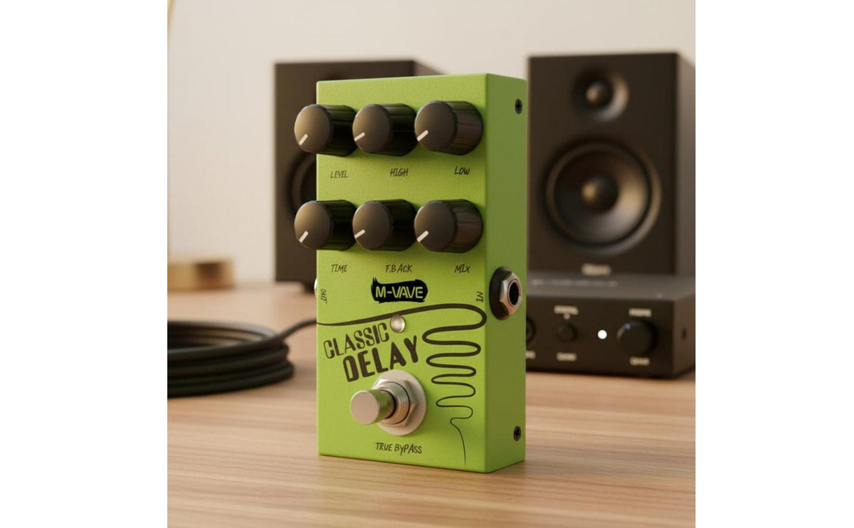 Portable Mini Delay Pedal Easy to Use Analog Delay Pedal Compact Music Gear LED Indicator for Guitarists