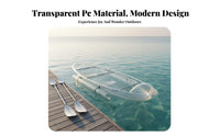 Transparent Kayak Photo-Friendly 2 Person Transparent Boat Full Set Included 2 Person Transparent Canoe for Outdoor Enthusiasts, Photographers