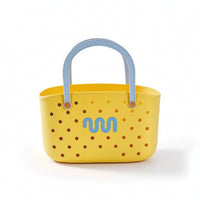 Basket with Handles Portable Plastic Storage Basket with Handles Compact