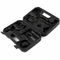 Molded Plastic Toolbox Waterproof-Style Hard Hard-Shell Container Clamshell Tool Case Compact Utility Box Textured for DIYers