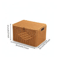 Rattan Storage Box Stylish Shelf Basket Functional for Living Room