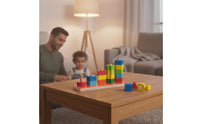 Wooden Geometric Shape Sorter Paint Shape Sorter Counting Toy Educational Assembling Blocks Sleek Edges for Young Children