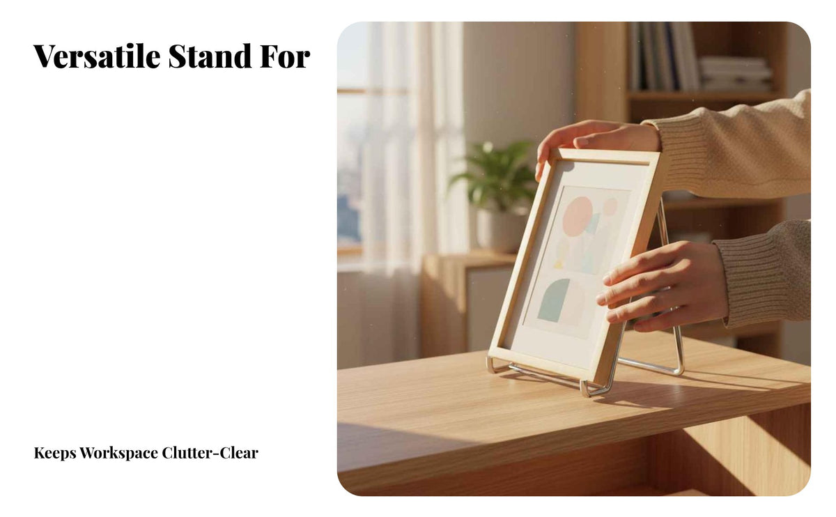 Certificate Display Easel Multifunctional Picture Frame Holder Stable Desktop Plate Holder for Homeowners, Collectors, Home, Exhibition, Retail Stores