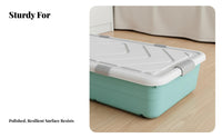 Flat Rolling Storage Bin Dust-Proof Rolling Storage Bin Stackable for Homeowners