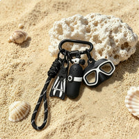 Attachable Silicone Keychain with Charms Lightweight Scuba Bag Charm Secure Carabiner Keychain Mini for Keys