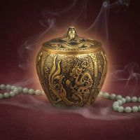 Metal Tea Canister Ornate Tea Canister with Lid Easy to Clean Storage Container for Countertop