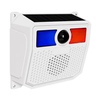 Solar Voice Alarm Outdoor Motion Alarm with Solar Charging Loud Noise Maker for Construction Workers, Perimeter Security
