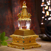 Alloy Crystal Relic Stupa for Buddhist Use