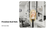 Hair Mannequin Head Can Be Dyed and Lightened Hairdressing Practice Head Washable Hair Styling Mannequin for Hairstylists