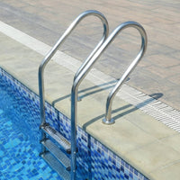 2-Step Pool Ladder Stainless Steel Pool Ladder with Handrails Anti-Slip