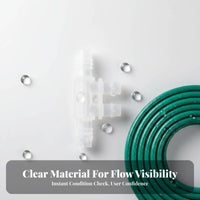 4-Way Barbed Hose Fitting Leak-Resistant Seal Reducing Cross Connector Sturdy Multi-Directional Cross Connector for Gardeners, Repair Specialist S