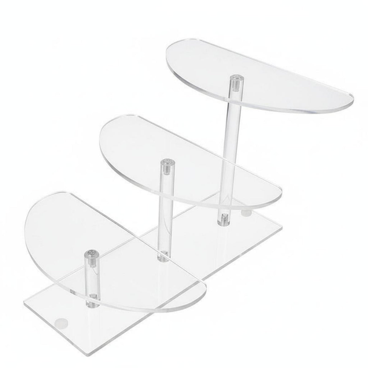 Large Capacity Acrylic Jewelry Display Stand Sturdy Structure Stepped Necklace Rack Detachable for Retailers, Boutiques, Craft Fairs, Vanity
