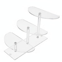 Large Capacity Acrylic Jewelry Display Stand Sturdy Structure Stepped Necklace Rack Detachable for Retailers, Boutiques, Craft Fairs, Vanity
