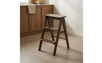 Foldable Wooden Step Stool Space-Saving V-Shaped Step Stool No Assembly Required Home Helper