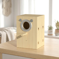Removable Drawer Bird Nesting Box, 23x15x15cm Nest Boxes for Birds with Perch, Wooden Bird Boxes for Budgies, Lovebirds and Small Parrots
