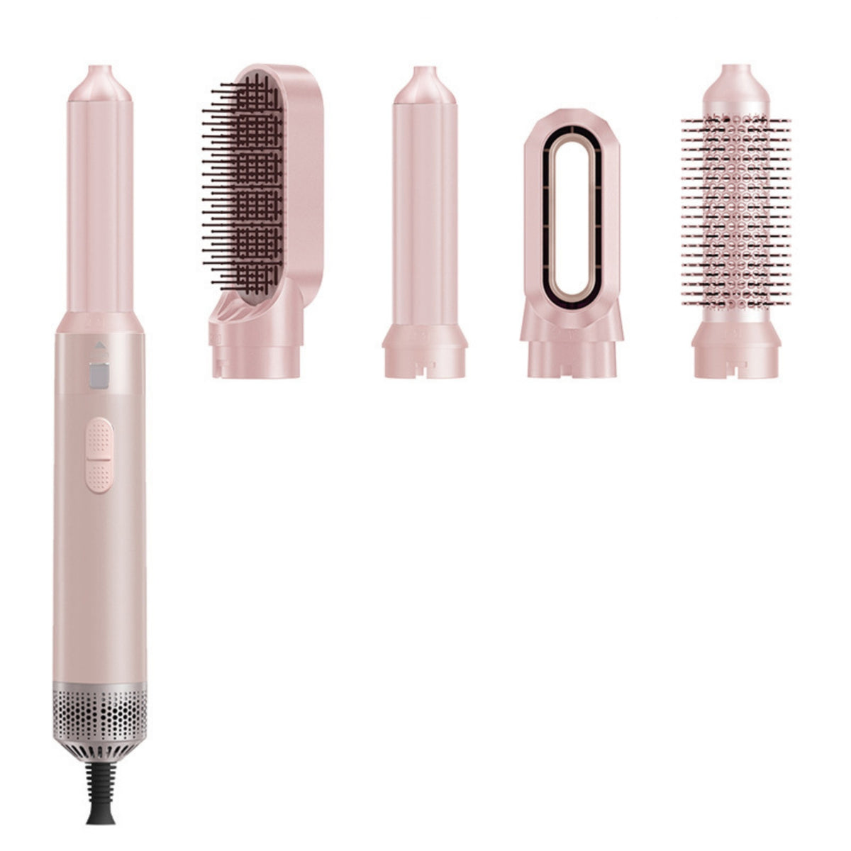 Hair Styler with Interchangeable Heads Multi-Functional Blow Dryer with Attachments Hot Air Brush Detachable Appliance for Home