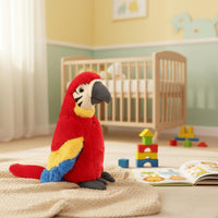 Birthday Gift Parrot Stuffed Toy Soft and Cute Stuffed Parrot Doll PP Cotton Filled for Playroom