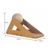 Interactive Triangular Cat Scratcher Multifunctional Triangle Cat Scratcher Sturdy Inclined Scratch Pad Wear-Resistant for Cats