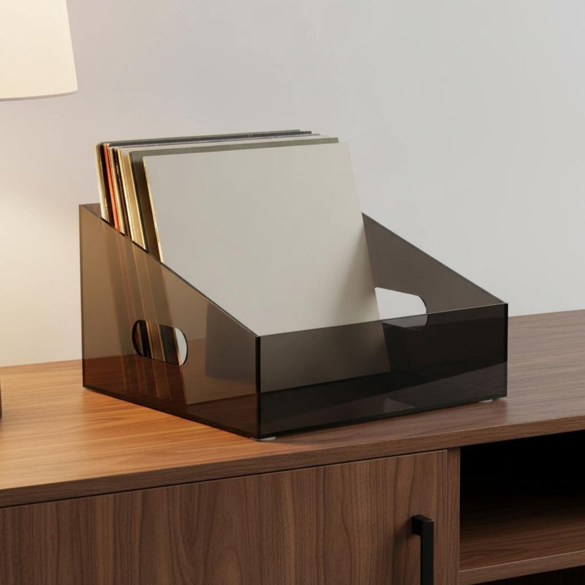 LP Album Storage Box Vintage Design Vinyl Album Storage Box Large Capacity