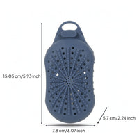 Gentle Exfoliating Silicone Soap Bag Drainage Soap Pouch with Loop Ventilated Holder Flexible for Travel