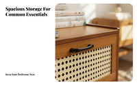 Minimalist Design 2-Drawer Bedside Cabinet with Shelf Ample Storage Nightstand Easy Assembly Bedroom Furniture Dustproof for Adults, Homeowners, Students