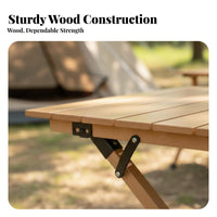 Foldable Roll-Top Table with Folding Chairs space-saving Storage Camping Dining Set Lightweight Portable Furniture Easy to Assemble for outdoor mealkers, Families, Event Hosts, outdoor meals, Backyard Gatherings, Tailgating, Parties