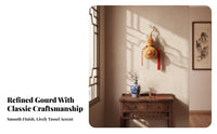 Feng Shui Prosperity Round Gourd Openable Gourd Ornament Auspicious Gourd Charm for Doorway, Home, Office