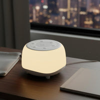 Auto-Shutoff Timer Sound Machine Night Light Combo Rechargeable Ambient Sound Machine Adjustable Brightness Portable Sleep Aid Device 3 Lighting Modes for Babies, Kids, Adults, Nursery, Travel