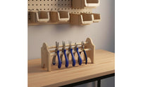Wooden Pliers Rack Solid Wood Desktop Pliers Organizer Compact Size Jewelry Tool Holder Stand for Crafters, Workbench, Craft Room