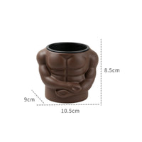 Smooth Finish Muscle Flower Pot Compact Torso Planter Open Top Body Planter Lightweight