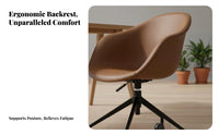 Minimalist Look rotating Rolling Chair Modern and type Rolling Task Chair Padded Seat Office Furniture Ergonomic Design for Students, Adults, Women, Study Room, Bedroom
