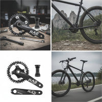 CNC-Machined Mountain Bike Crankset 104BCD Crankset with Bottom Bracket 170mm Chainset Lightweight for Cyclists, Trail Riding, Drivetrain Upgrade