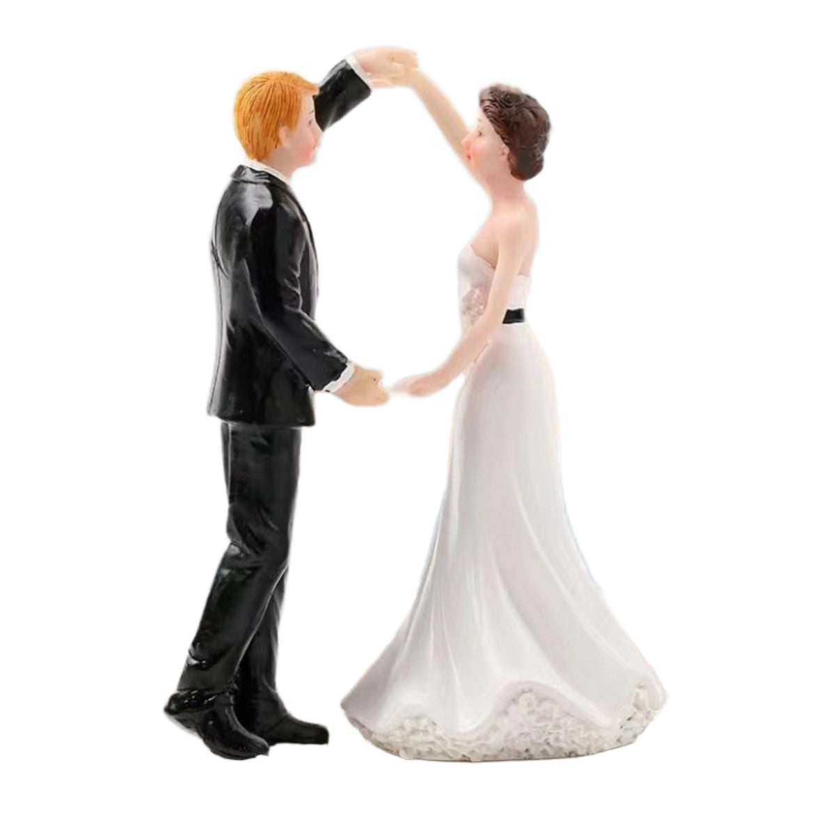 Wedding Cake Topper with Bride and Groom Western-Style Wedding Cake Topper Sophisticated Bride and Groom Figurine for Brides