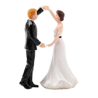 Wedding Cake Topper with Bride and Groom Western-Style Wedding Cake Topper Sophisticated Bride and Groom Figurine for Brides