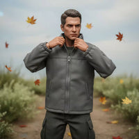 1/6 Scale Jacket With Fastener Male Fighter Figure Outerwear Action Figure Coat Stylish Design Collectible Accessory