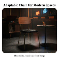 Industrial Design Armless Side Chair Retro Design Arachnoid Leg Chair Comfortable Dining Seat Sturdy for Restaurant Owners, Interior Designers, Cafe, Living Room, Office, Bedroom