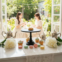 Nordic Design Pedestal Cake Stand Elegant Design Round Dessert Pedestal Multi-Functional High Foot Cake Tray for Wedding, Afternoon Tea, Party