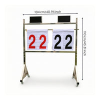 Scoreboard with Wheels Freestanding Mobile Scoreboard Portable Scorekeeper for Schools, Coaches, Training Training Periods