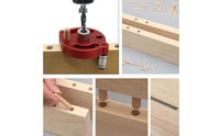 Adjustment Slots Vertical Drilling Positioner Aluminum Alloy Vertical Drill Guide Jig Anodized Finish Centered Drill Guide Straight Holes for Panel Work