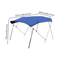 Bimini Top with Frame Sturdy Cover Resistant for Anglers