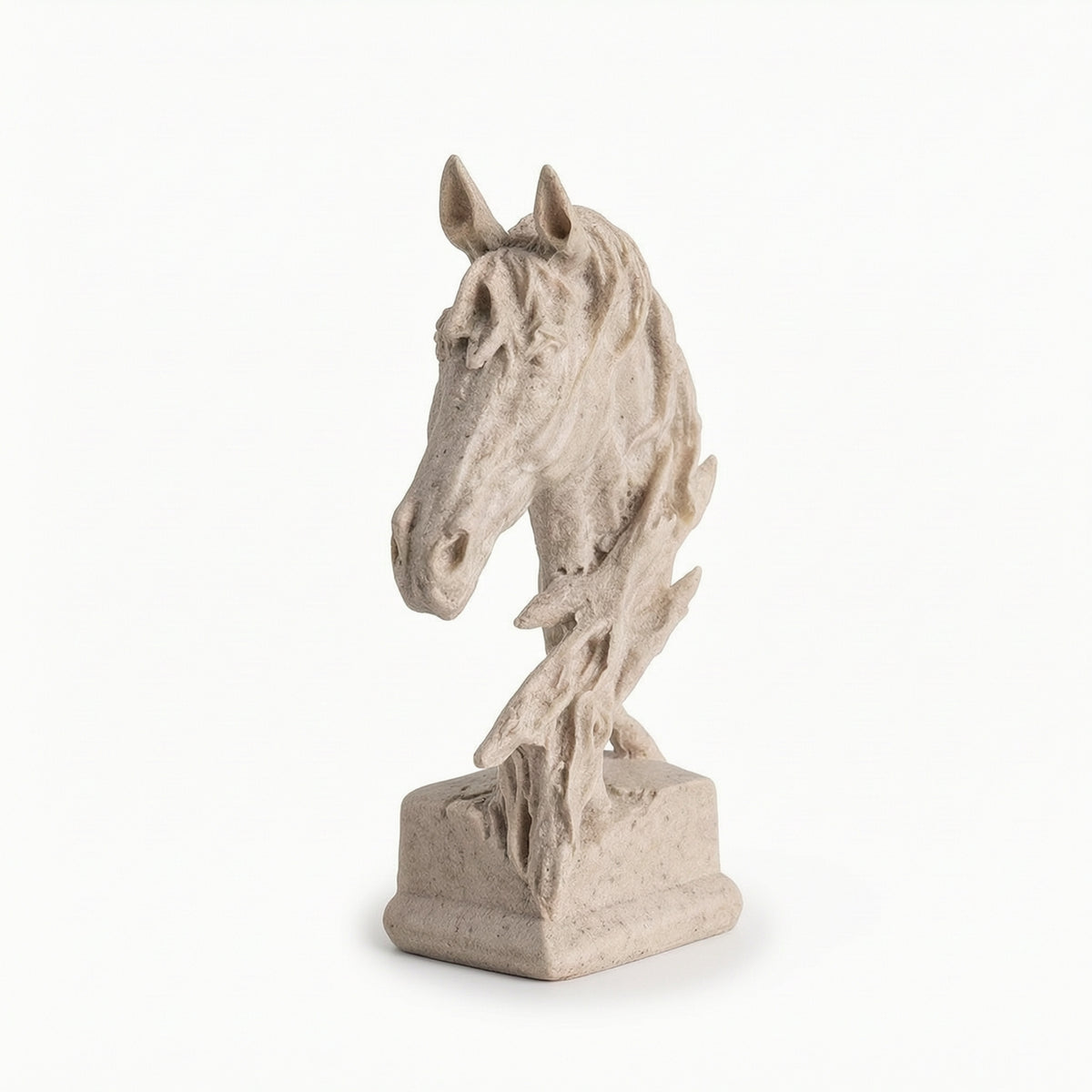 Horse Head Sculpture Carved Horsehead Sculpture Vintage-Vintage-Themed Horse Head Bust for Equestrian Lovers, Living Room, Bookshelf