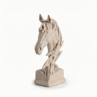 Horse Head Sculpture Carved Horsehead Sculpture Vintage-Vintage-Themed Horse Head Bust for Equestrian Lovers, Living Room, Bookshelf