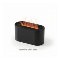 Humidifier with Flame Effect Compact Flame Humidifier Tabletop Mist Disperser Low-Profile for Bedroom, Office