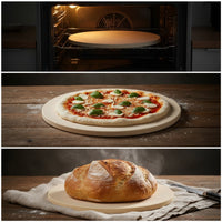 High-Temperature Pizza Stone Even Cooking Cordierite Pizza Stone Flat for Gas Grill