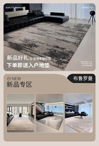 防水地毯客厅免打理免洗可擦沙发卧室床边飘窗猫抓板入户地垫拍照 烟灰色-仿剑麻-棉布底【升级防水款】 140*180cm