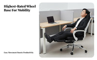 360° rotating Reclining Ergonomic Chair with Footrest Adjustable Support Ergonomic Recliner with Footrest Breathable Mesh rear Computer Seat High Weight Capacity for Remote Workers, StuRelaxnts, viRelaxo game enthusiasts, resting, Study Room, Gaming Setup