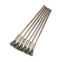 Extended Shank Stainless Steel/Brass/Nylon Pen-Style Rotary Tool Brushes