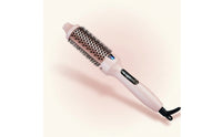 Hair Straightener Brush Salon-Like Heated Styling Brush with LCD Display Electric Styling Comb with Bristles Anti-Scald Compact